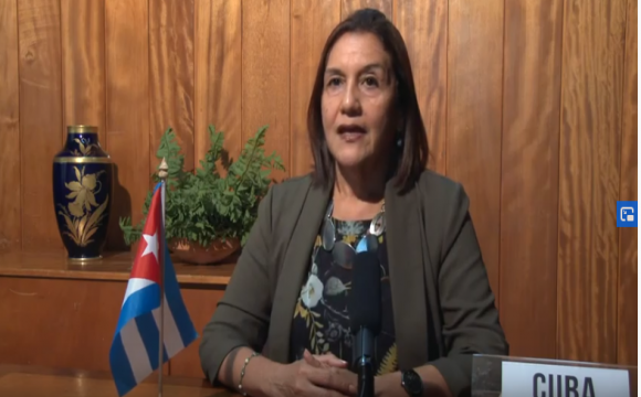  Elba Rosa Pérez Montoya, ministra cubana de Ciencia, Tecnología y Medio Ambiente.